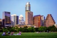 Austin skyline at dusk.